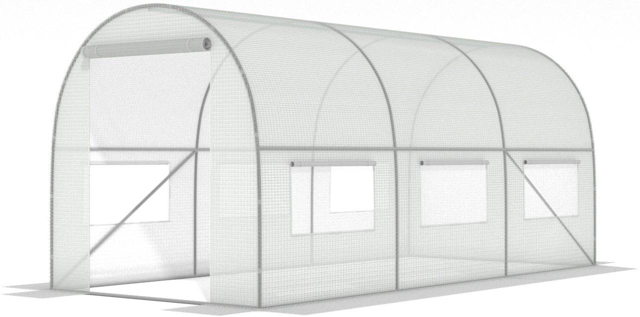 

Белый фольгированный тоннель с окнами - 6м2 = 300 * 200 * 200 Польша