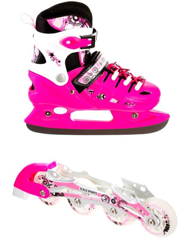 

РОЛИКИ-КОНЬКИ SCALE SPORT. PINK (2В1) Р. 39-42