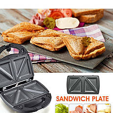 Мультимейкер гриль сендвичница бутербродниця вафельниця горішниця Rainberg RB-5408, фото 3