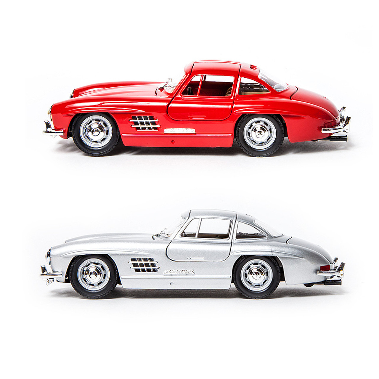 

Автомодель - MERCEDES-BENZ 300 SL (1954) (ассорти красный, серебристый, 1:24)