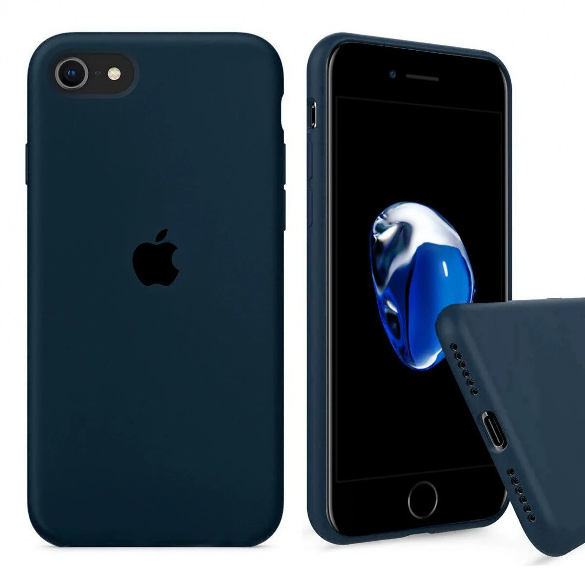 

Чехол Silicone FULL case SE 2020 Forest green темно зеленый
