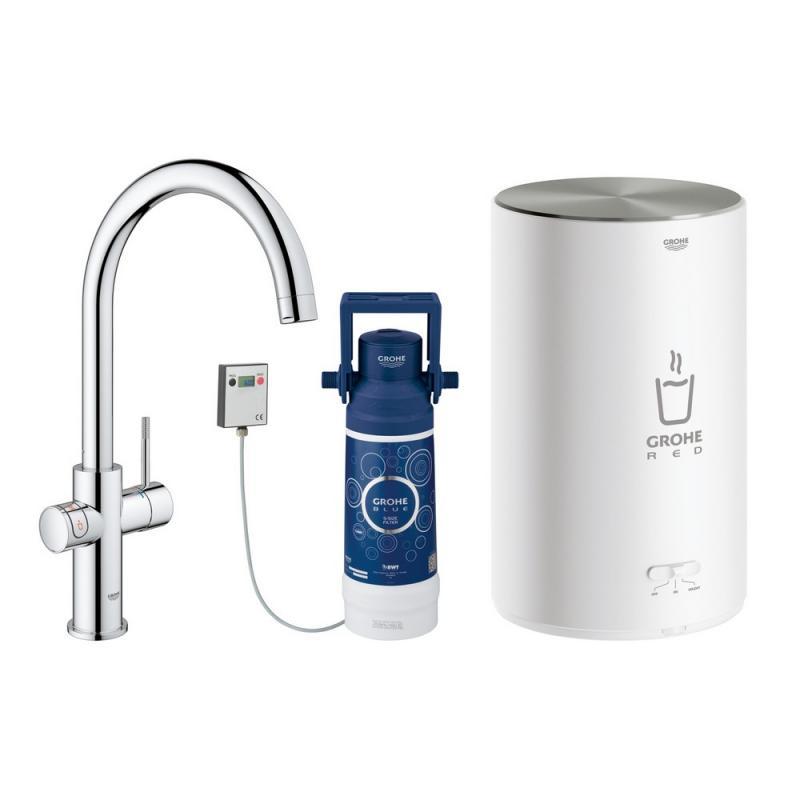 

Смеситель для кухни с бойлером Grohe EX Red Duo 30083001 M-size, Хром