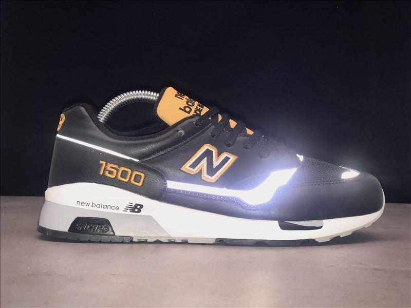 

Мужские кроссовки New Balance 1500 Black Yellow Leather. Модные мужские кроссовки. 42