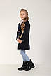 Детское демисезонное пальто для девочки 88TEMNOSINEYE Темно-синее, фото 3