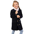 Детское демисезонное пальто для девочки 88TEMNOSINEYE Темно-синее, фото 4