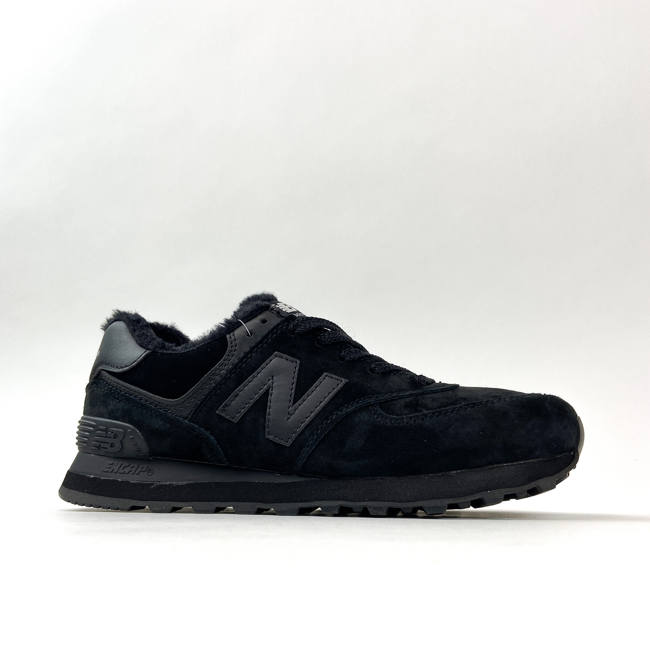 

Кроссовки женские New Balance 574 Triple Black (Мех/Черный). Стильные женские кроссовки., Чёрный