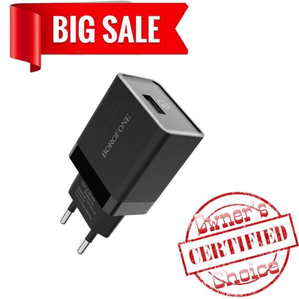 

Сетевое зарядное устройство Borofone BA17A 1 USB 18W / 3A QC3.0 чёрное