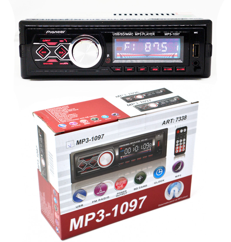 

Автомагнитола 1 din MP3 1097 Bluetooth +сьемная панель