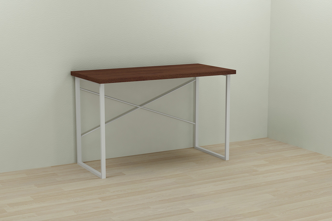 

Компьютерный стол Ferrum-decor Дейв 75x120x60 белый ДСП Венге 32мм