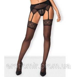 

Чулки Obsessive Shibu stockings black L/XL, Чёрный