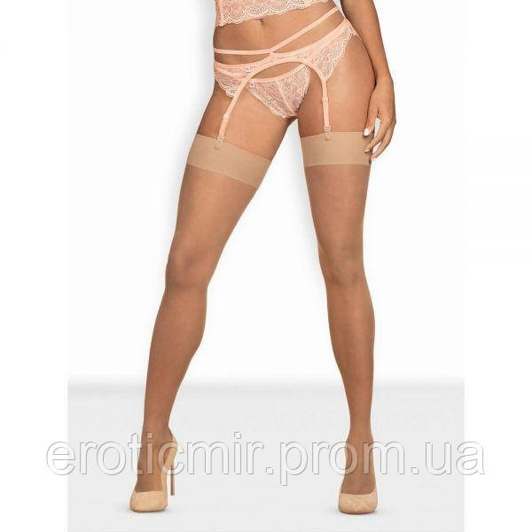 

Чулки телесные Obsessive S800 stockings nude S/M, Бежевый