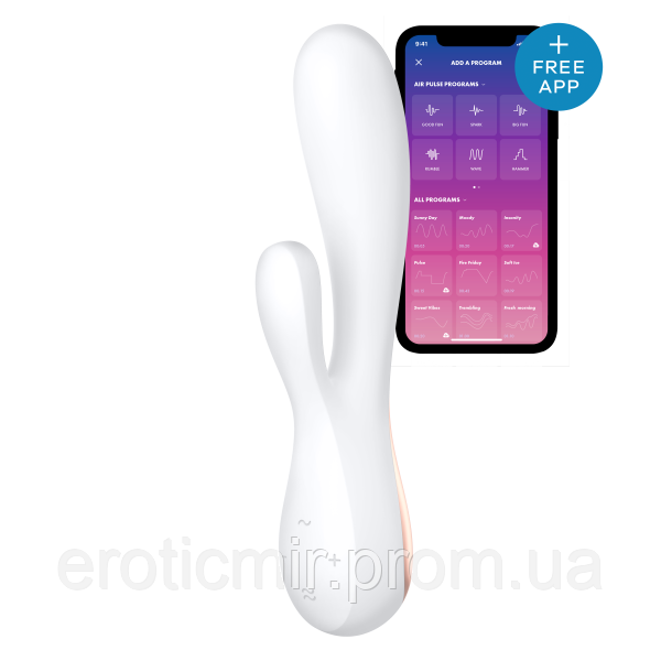 

Вибромассажер кролик SATISFYER MONOFLEX WHITE, Розовый