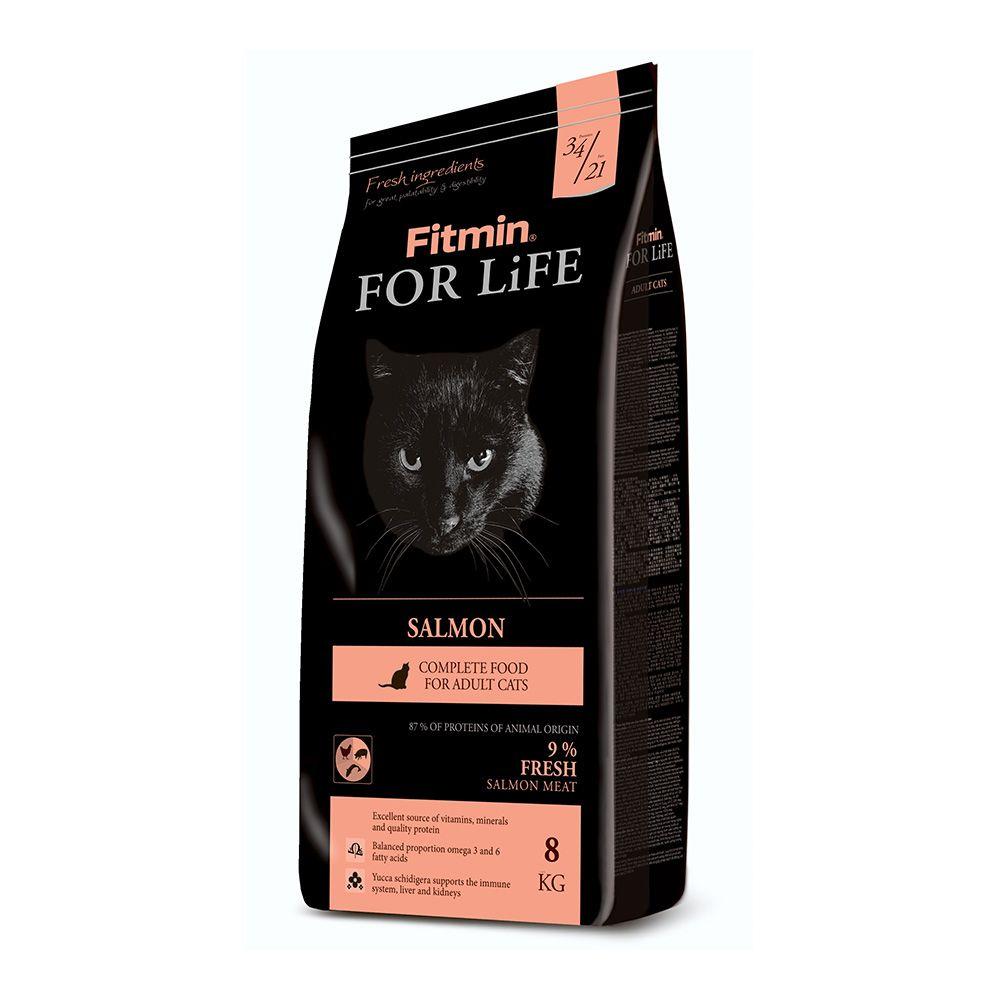 

Сухой корм кoшeк Fitmin cat For Life Salmon, Чехия 1.8