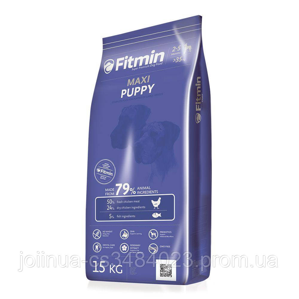 

Сухой корм холистик для собак Fitmin dog maxi puppy, для щенков крупных пород 2-5 мес ,Чехия 15
