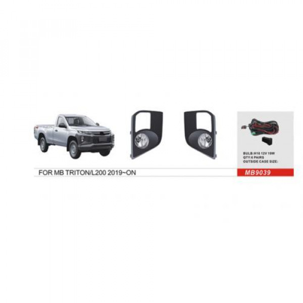 

Фари дод. модель Mitsubishi Triton/L200/Pajero Sport 2018-/MB-9039/H16-19W/ел.проводка