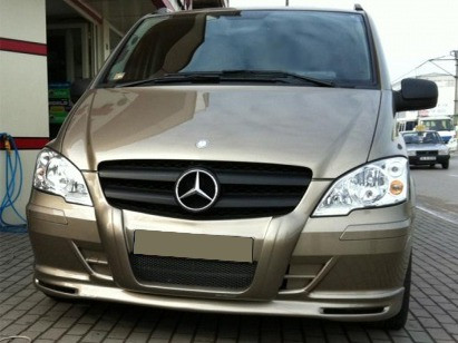 

Накладка на бампер-2021 губа (под покраску) 2010-2015 Mercedes Vito W639 2004-2015 гг.