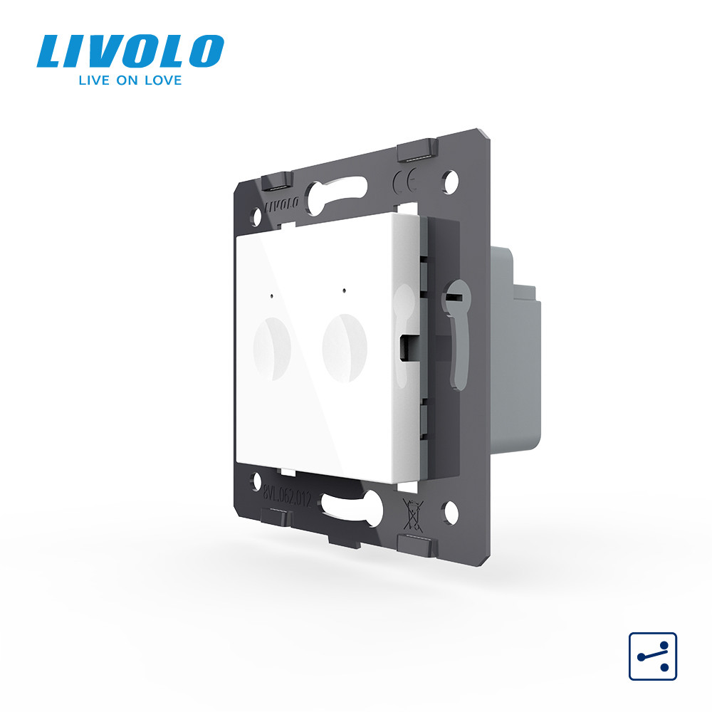

Механизм сенсорный проходной выключатель Livolo Sense 2 канала белый (782000411)