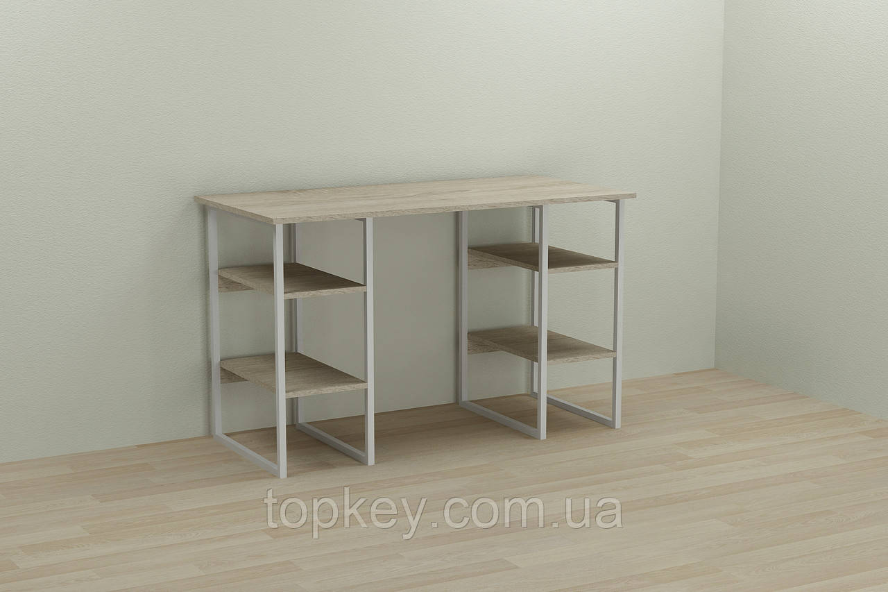 

Компьютерный стол Ferrum-decor Карэн 75x140x70 белый ДСП Дуб Сонома 16мм