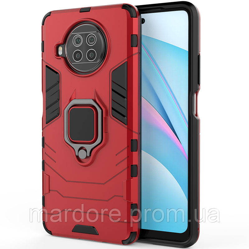 

Ударопрочный чехол Transformer Ring for Magnet для Xiaomi Mi 10T Lite / Redmi Note 9 Pro 5G, Красный / dante red