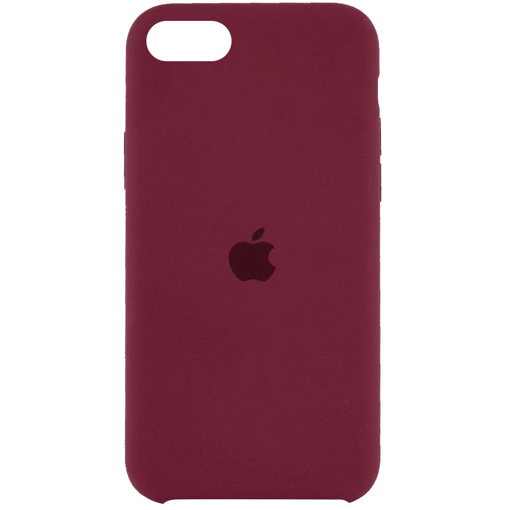 

Чехол Silicone Case (AA) для Apple iPhone SE (2020), Бордовый / plum