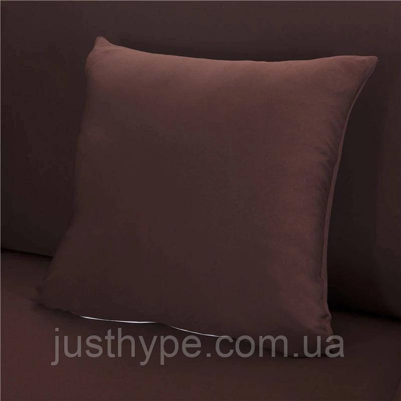 Декоративная наволочка для подушки коричневый 45 х 45 Код 14-0001