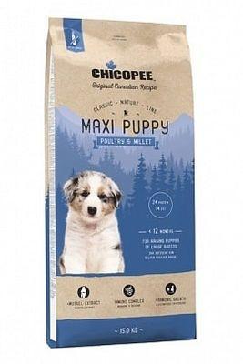 

Сухой корм Chicopee CNL Maxi Puppy Poultry & Millet для щенков крупных пород с птицей и просом, 15 кг