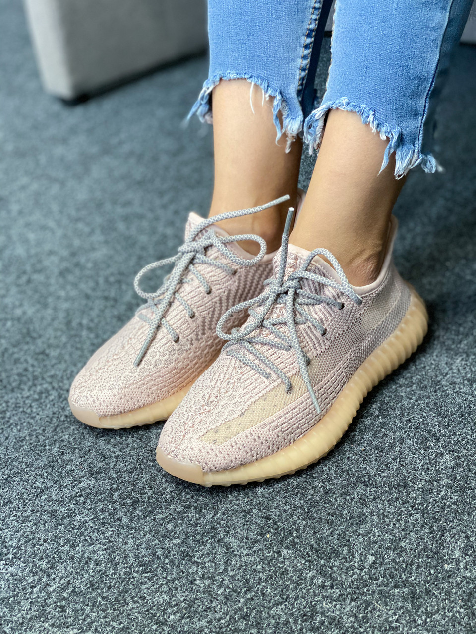 

Adidas Yeezy Boost 350 Synth (светлые) (Full Ref), Светлый