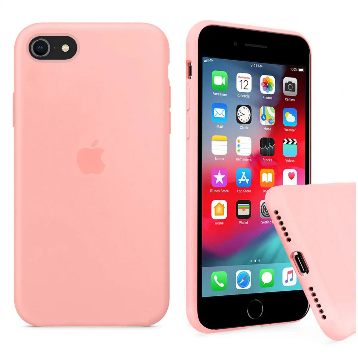 

Чехол Silicone FULL case SE 2020 Grapefruit грейпфрут