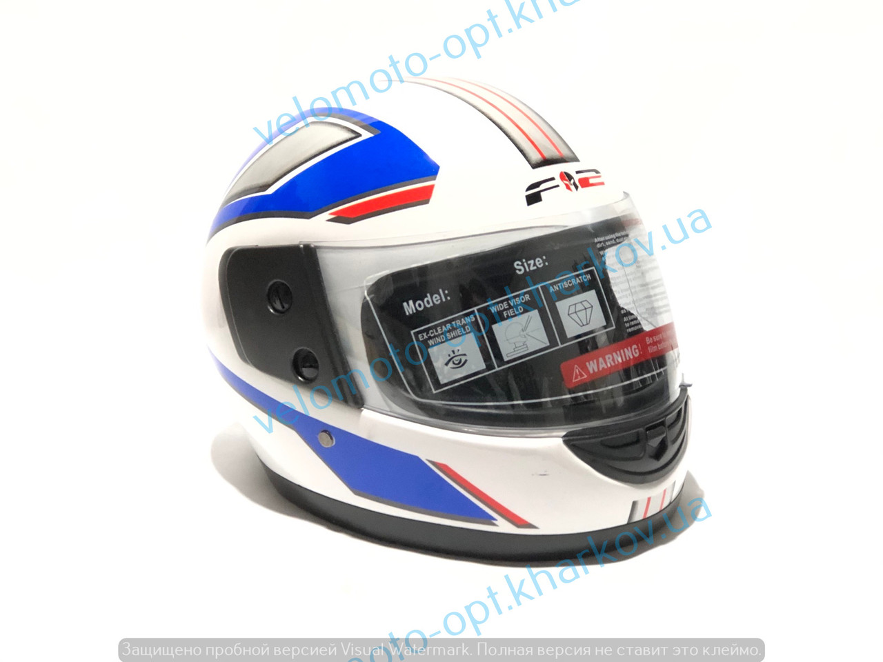

Шлем интеграл F2 Rider, белый глянец прозрачный визор