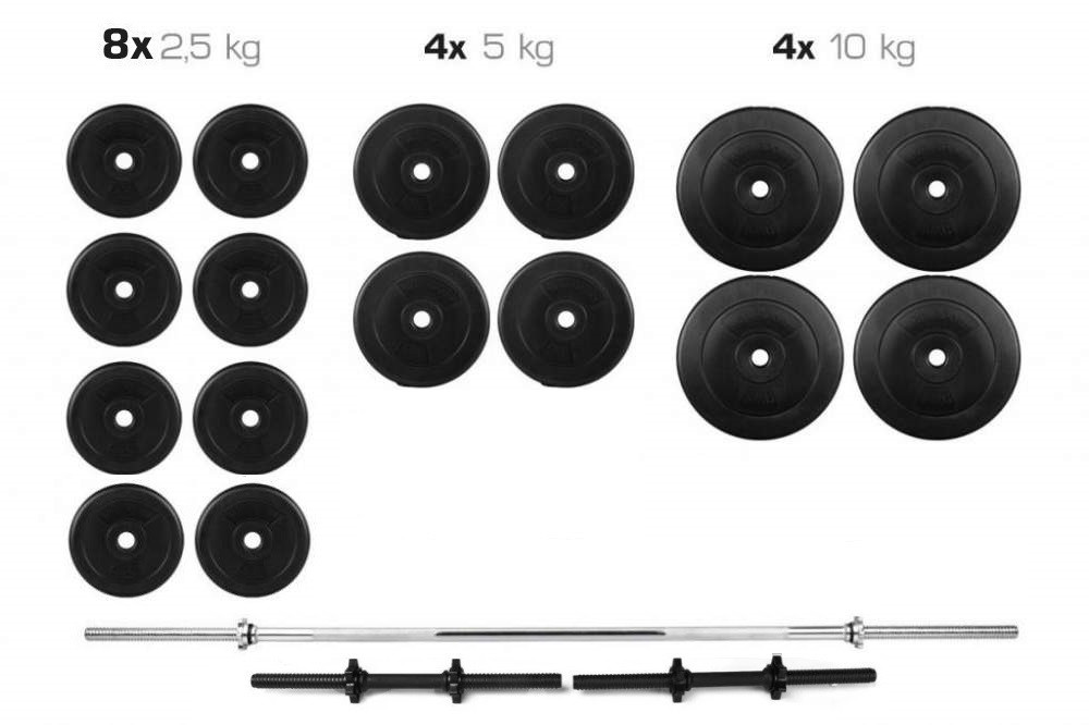 

Штанга + Гантели Набор 90 кг, Черный