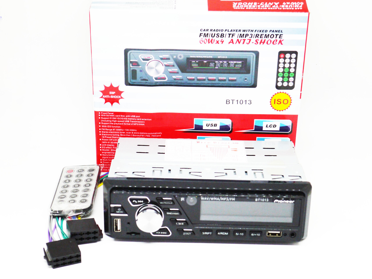 

Автомагнитола Pioneer 1013BT Bluetooth ISO FM, USB, SD, AUX