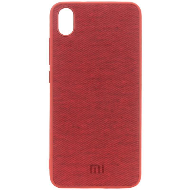 

TPU чехол Textile Logo для Xiaomi Redmi 7A, Красный