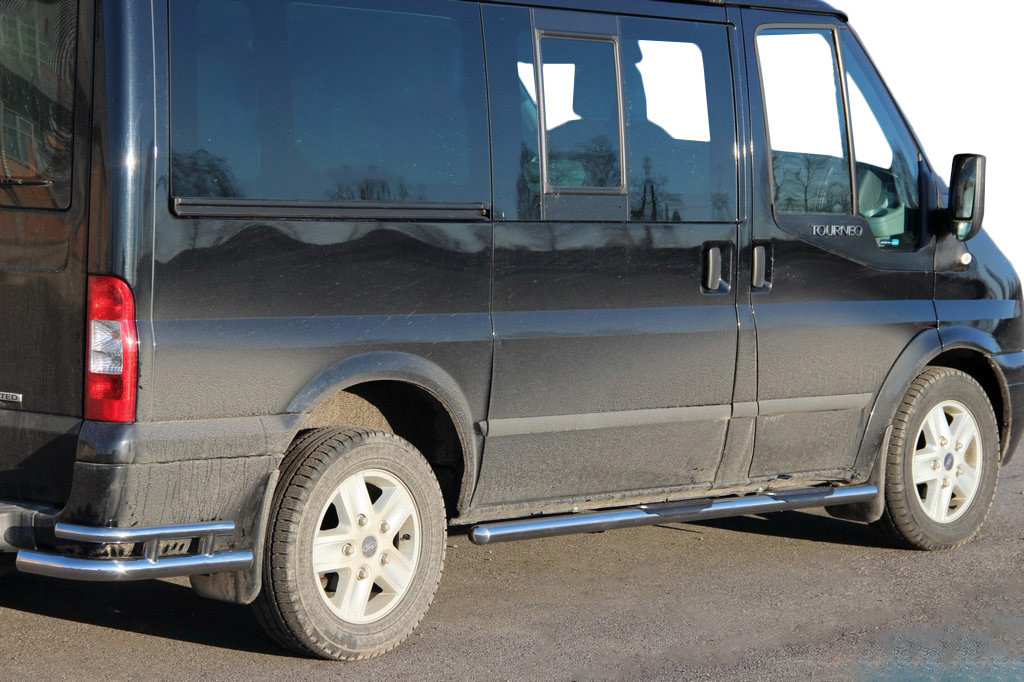 

Боковые трубы BB002 (2 шт., нерж.) 60 мм, короткая база Ford Transit 2000-2014 гг.