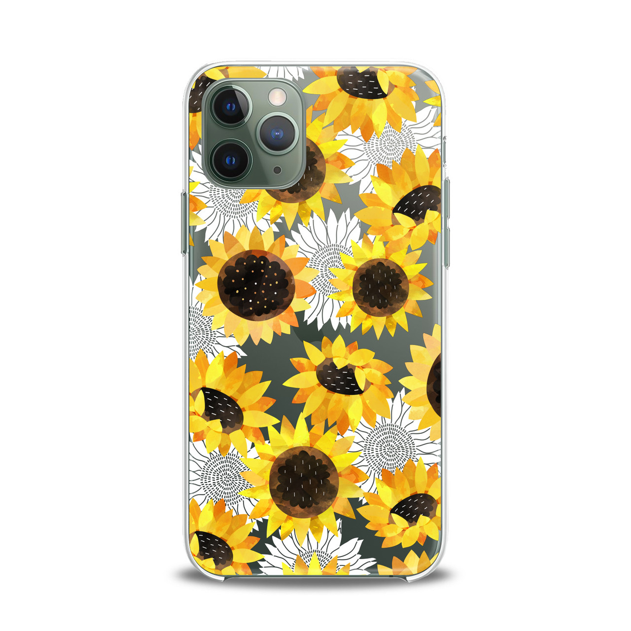 

Чехол силиконовый для Apple iPhone (Yellow sunflowers) 5s/SE2020/6s+/7plus/8+/X/XsMax/Xr/11Pro/12mini5G, Разные цвета