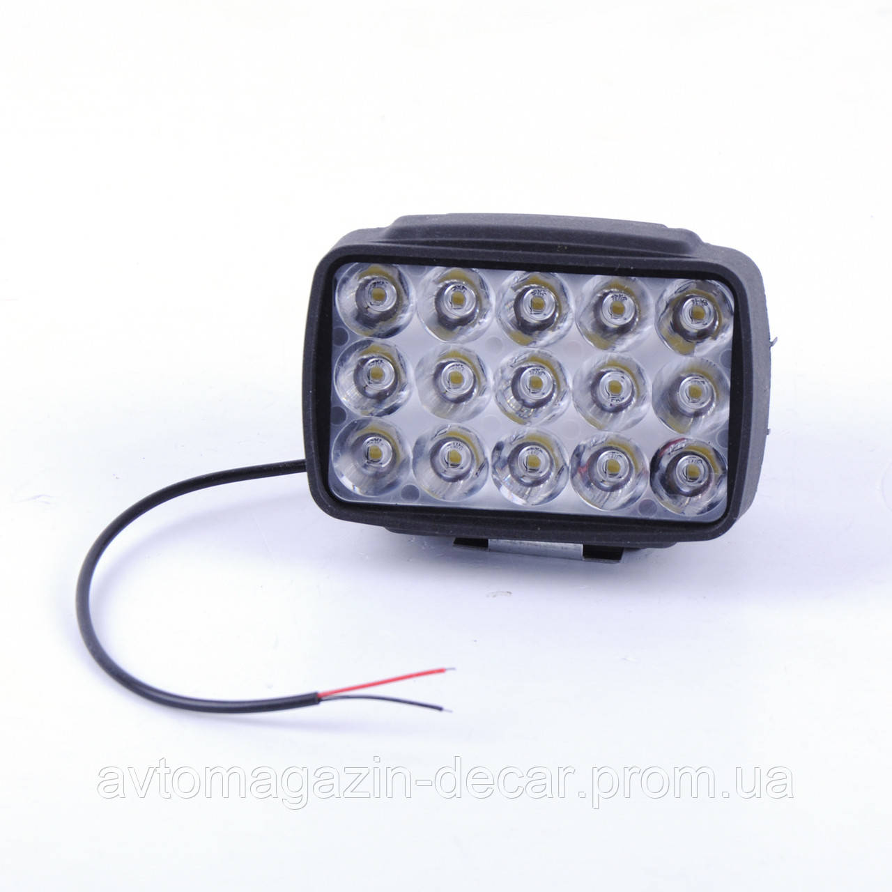 

Фара-LED Прямоугол 30W (2W*15) 10-30V 92*60*57mm Дальний/Spot (JP060) (1шт) пласт.корпус 15 Led