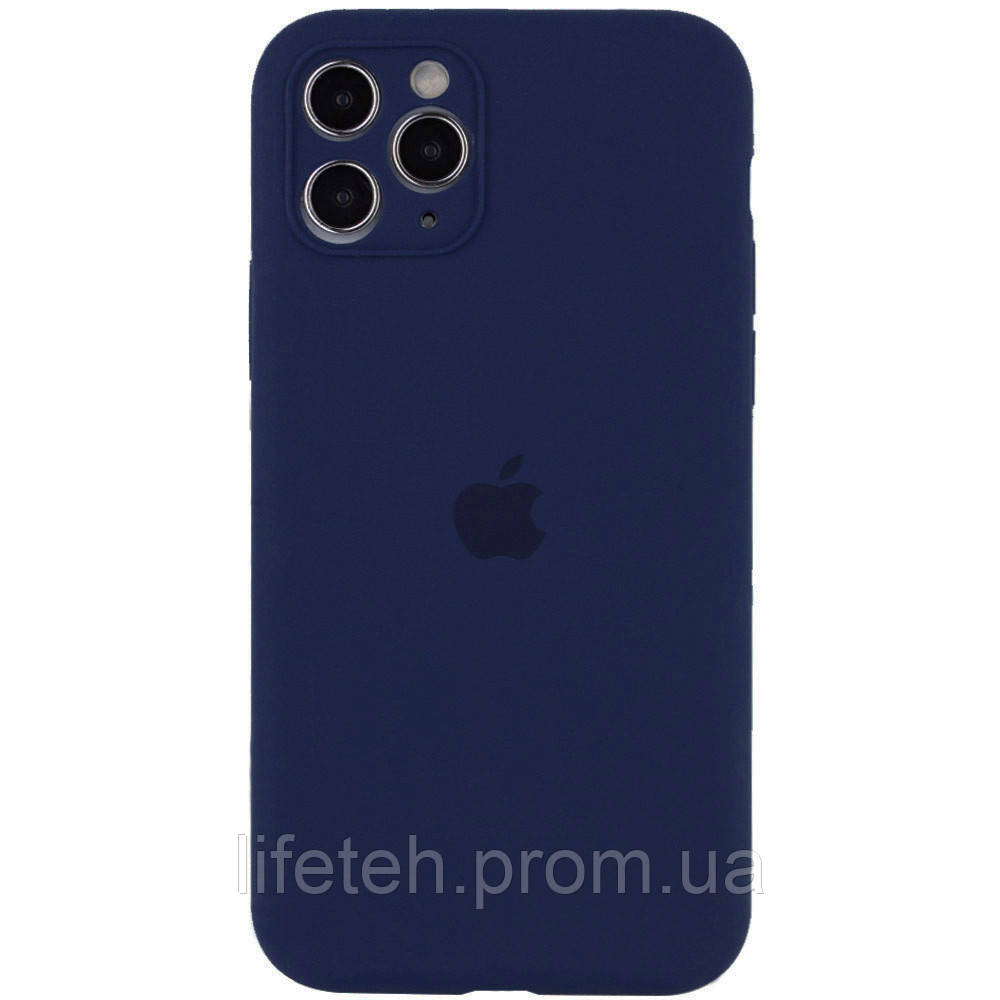 

Чехол Silicone Case Full Camera Protective (AA) для Apple iPhone 12 Pro Max (6.7") Синий / Deep navy