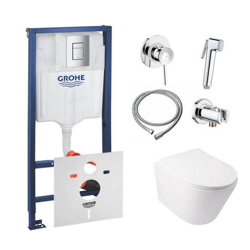 

Комплект инсталляция Grohe Rapid SL 38772001 + унитаз с сиденьем Qtap Swan QT16335178W + набор для