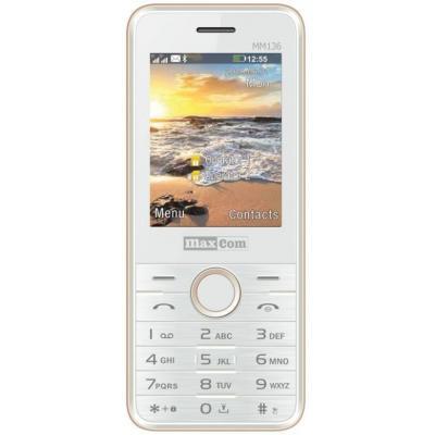 

Мобильный телефон Maxcom MM136 White-Gold (5908235973500), Белый;золотой