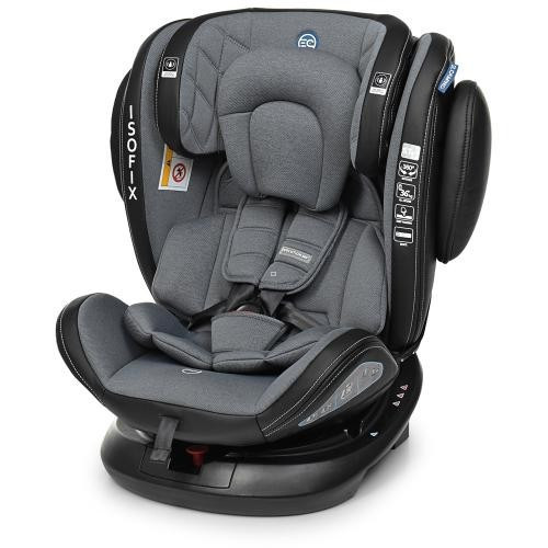 

Автомобильное кресло EVOLUTION Isofix 1045 детское, автокресло, изофикс, поворотное от 0 до 12 лет Темно-серый