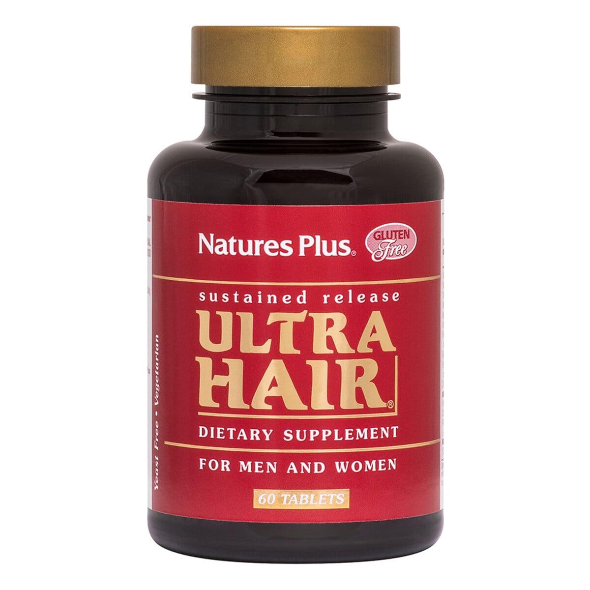 

Комплекс для Роста Оздоровления Волос для Мужчин и Женщин, Ultra Hair Sustained Release, Natures Plus, 60