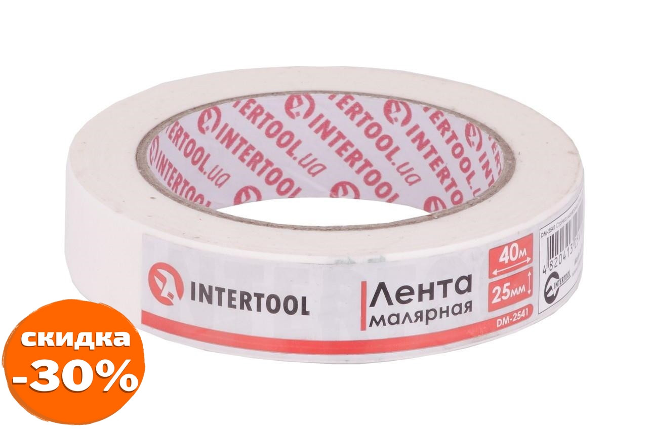 

Лента малярная Intertool - 25 мм x 40 м белая 9 шт.