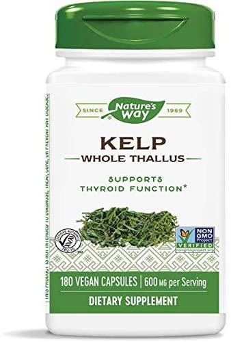 

Бурые водоросли ламинария Nature's Way Kelp Whole Thallus 600 mg 180 капсул