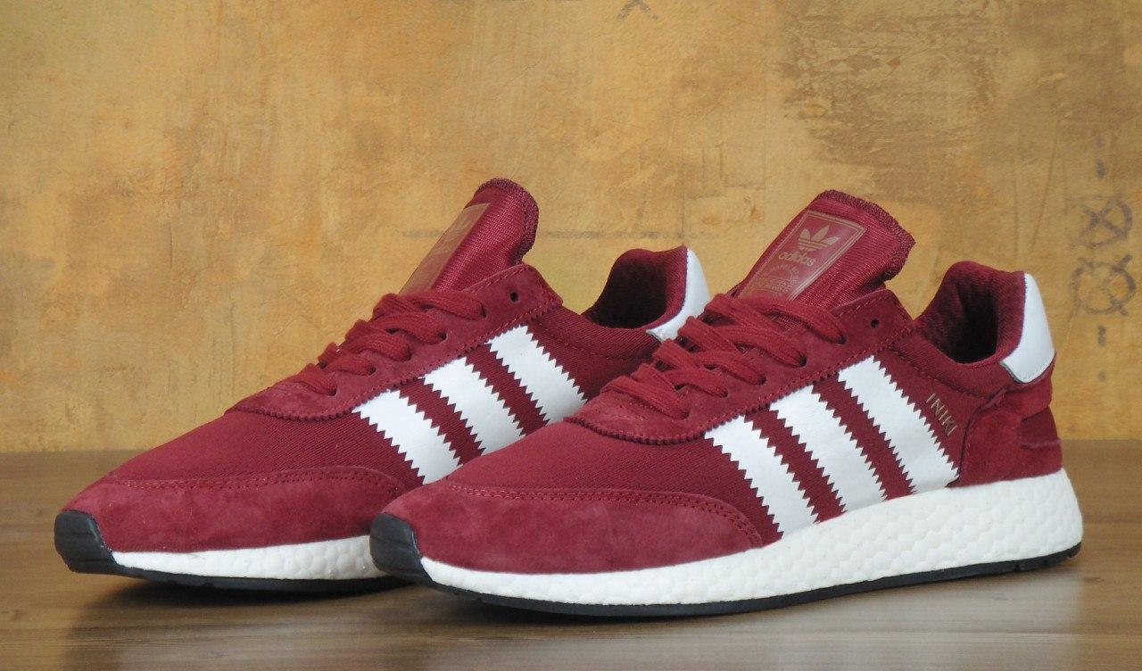 

Мужские кроссовки Adidas Iniki Runners Burgundy / Адидас Иники Бордовый