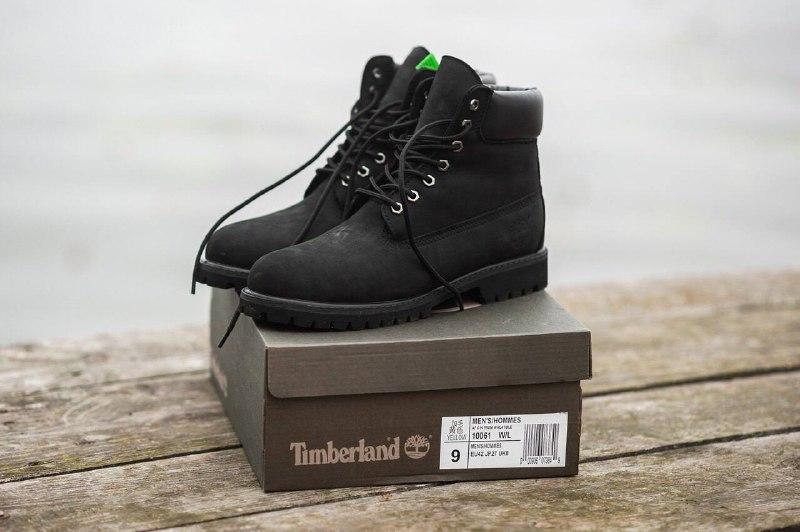 

Кроссовки Timberland 6 Inch Premium Boot чёрные на меху утепленные тимберленд волейбольные для бега, Черный