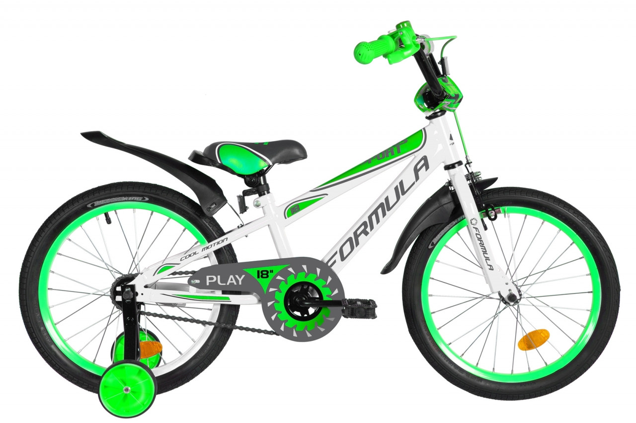 

Велосипед 18" Formula SPORT 2020 (бело-зеленый с серым