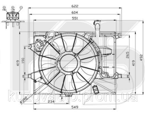 

Вентилятор в сборе Hyundai / Kia (AVA) FP 32 W65