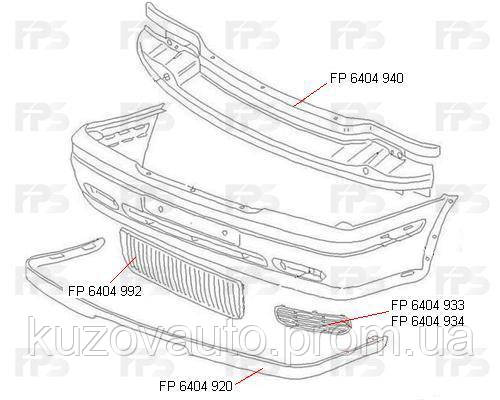 

Решетка бампера Skoda Octavia 00-09 левая, черная (кроме turbo) (FPS) 1U0807367B