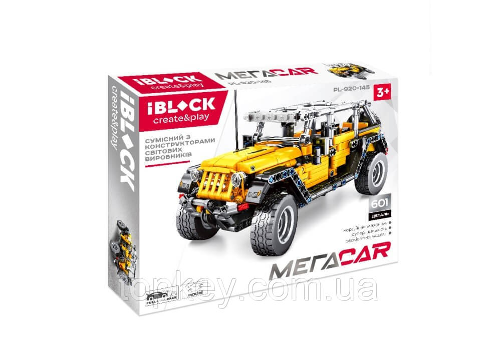 

Конструктор IBlock МЕГАCAR 601 элемент (PL-920-145)