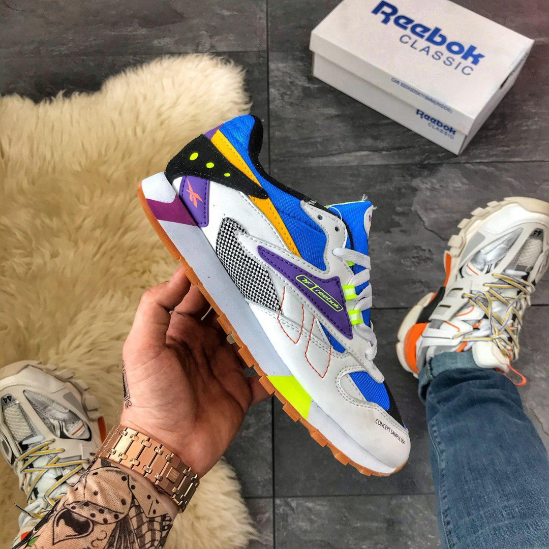 

Reebok Classic Leather Blue Grey (Серый Синий)