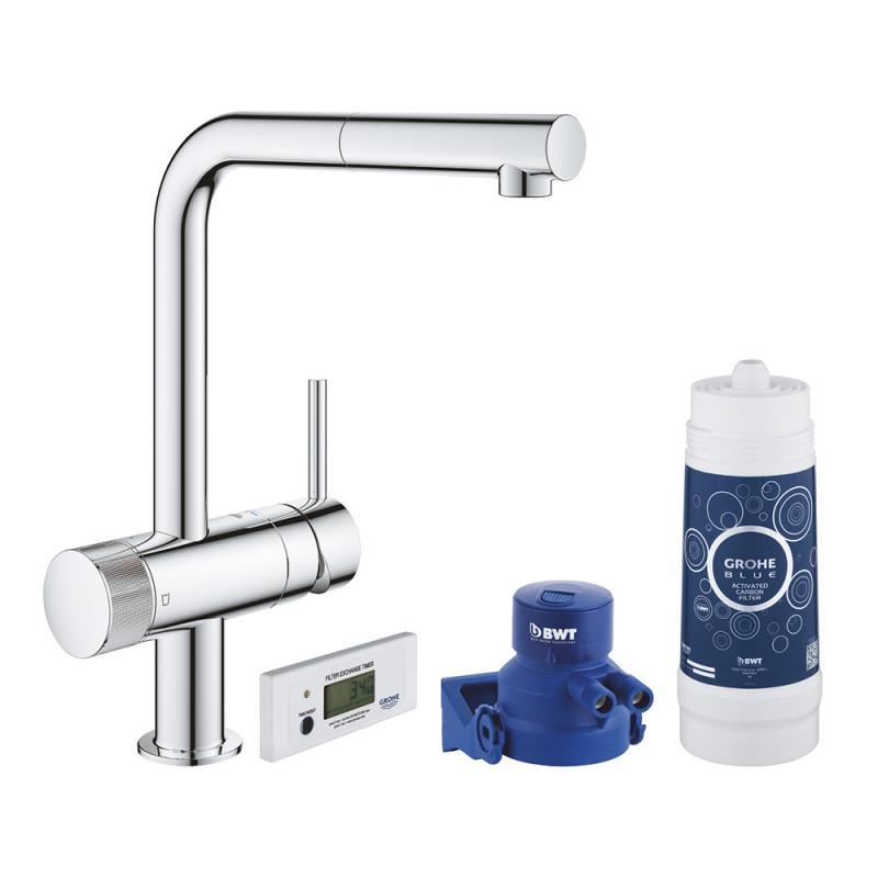 

Смеситель для кухни с фильтром Grohe Blue Pure Minta 30382000, Хром